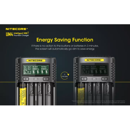 Nitecore UM4 Intelligent USB-C Four-Slot Battery Charger