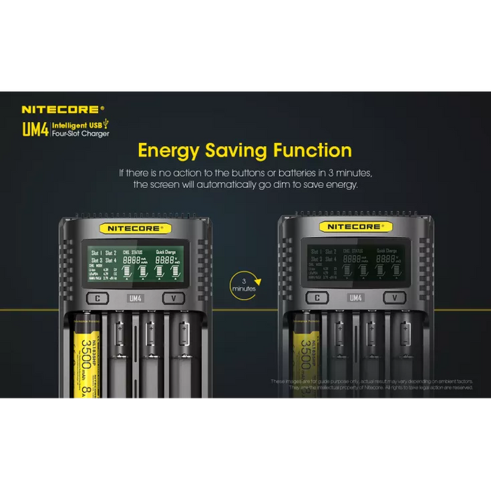 Nitecore UM4 Intelligent USB-C Four-Slot Battery Charger Battery Charger Nitecore 