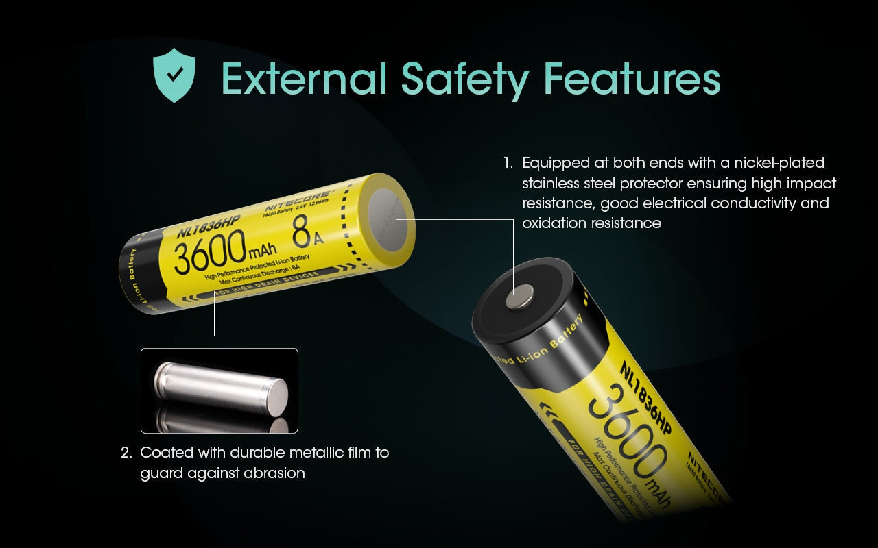 Nitecore NL1836HP 18650 High Performance 3600mAh Rechargeable Li-on Battery
