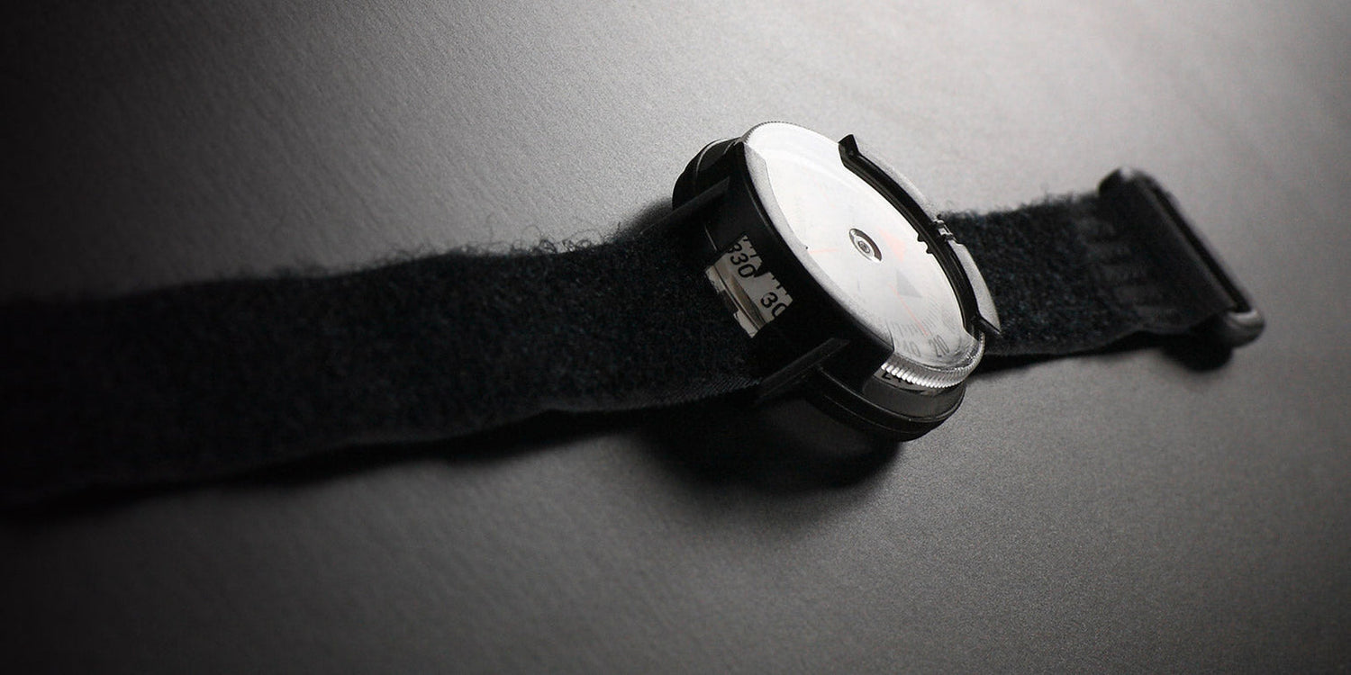 Suunto M-9 NH wrist-mounted compass with Velcro strap for hands-free outdoor navigation