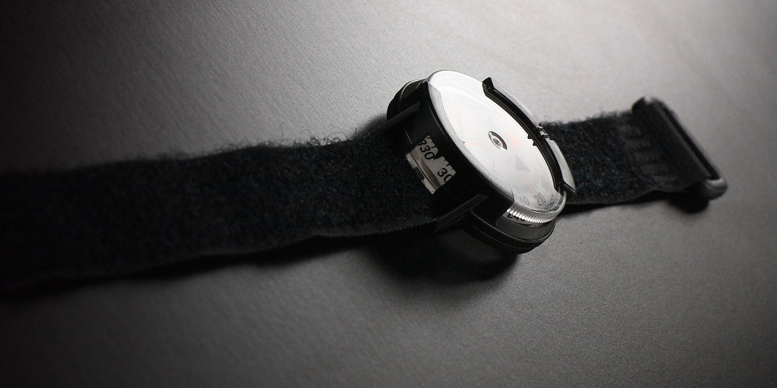 Suunto M-9 NH wrist-mounted compass with Velcro strap for hands-free outdoor navigation