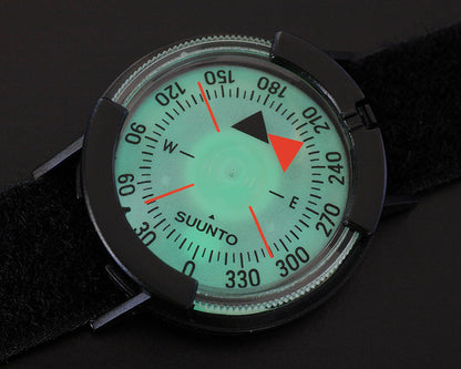 Suunto M-9 NH wrist-mounted compass with Velcro strap for hands-free outdoor navigation