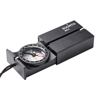 Suunto MB-6 NH folding mirror compass with precision needle and compact protective case for outdoor navigation