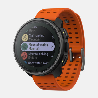 Suunto Vertical Sports Watch with GPS navigation, solar charging, and durable outdoor design for cycling and fitness tracking
