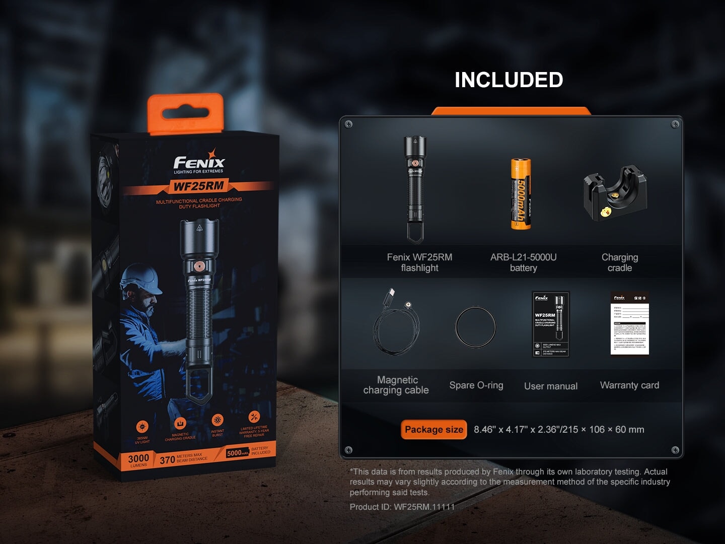 Fenix WF25RM Multifonctional Cradle Charging Duty Flashlight