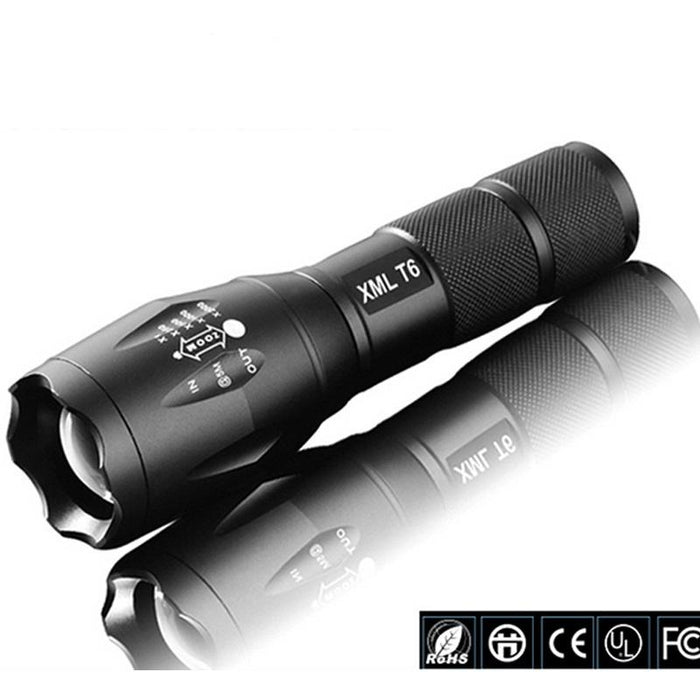 Zoomable LED Tactical Military Flashlight (E17 Gladiator) - 1040 Lumens Flashlight FlashLightWorld Canada 