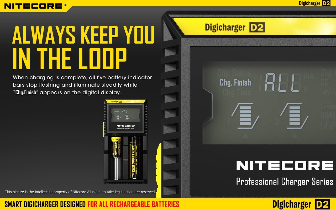 Nitecore D2 Digi Dual-Slot Universal Battery Charger