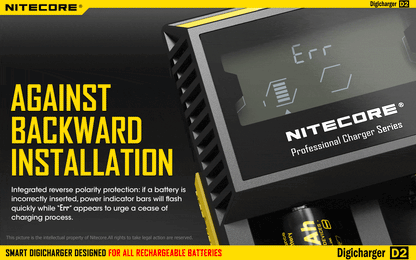 Nitecore D2 Digi Dual-Slot Universal Battery Charger