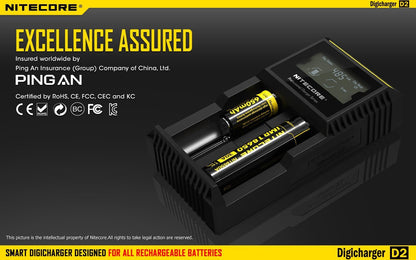 Nitecore D2 Digi Dual-Slot Universal Battery Charger