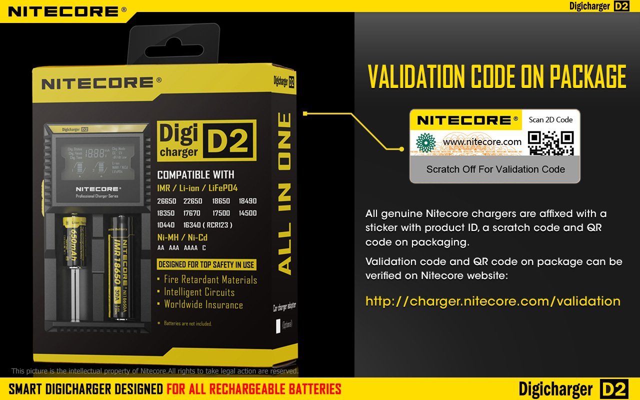 Nitecore D2 Digi Dual-Slot Universal Battery Charger