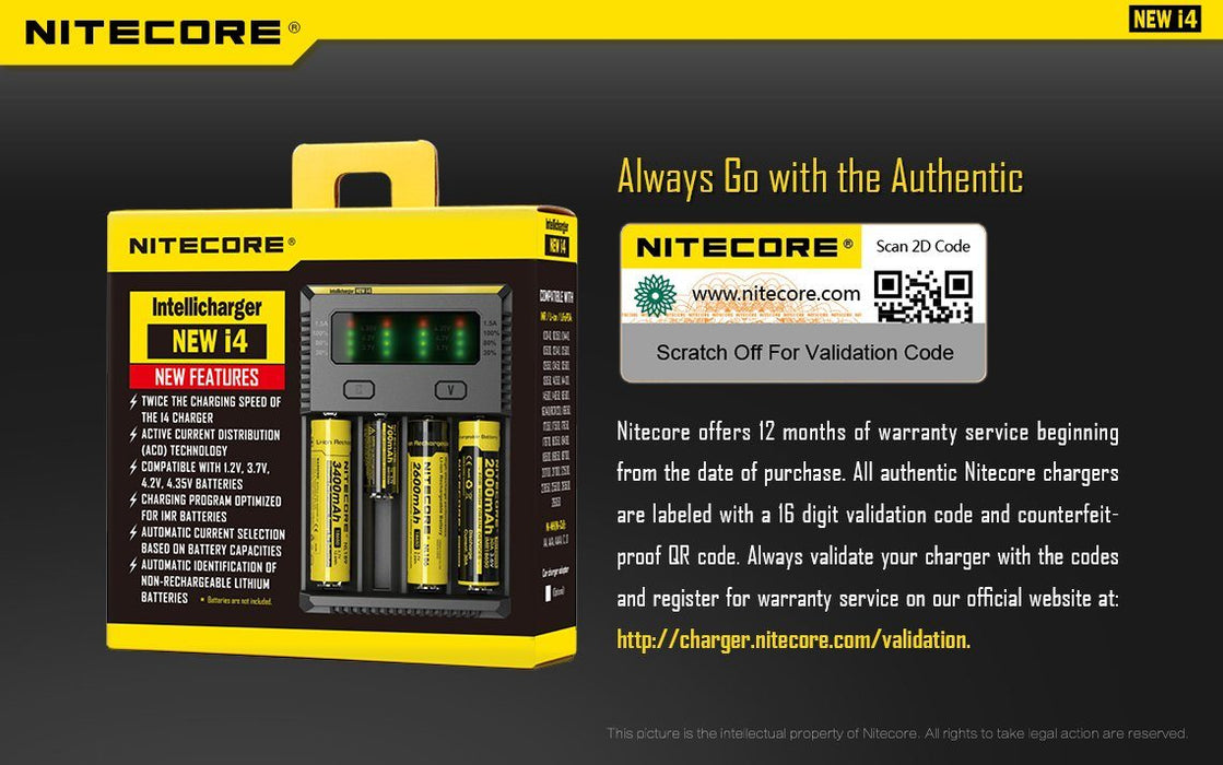 Nitecore New i4 Intellicharger - Universal Charger Battery Charger Nitecore 