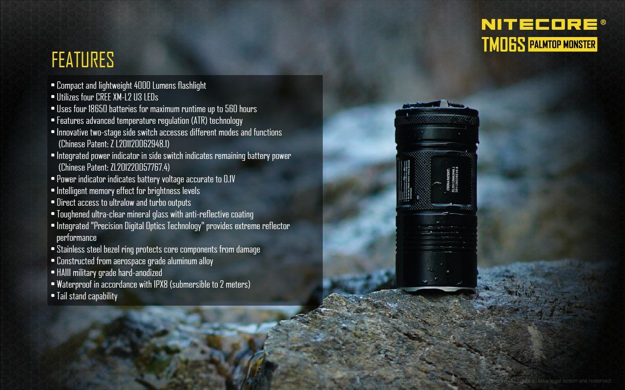 Nitecore TM06S Tiny Monster 4000 Lumens