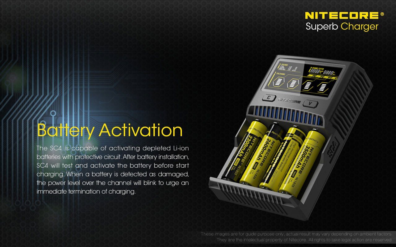 Nitecore SC4 Four-Slot Battery Charger