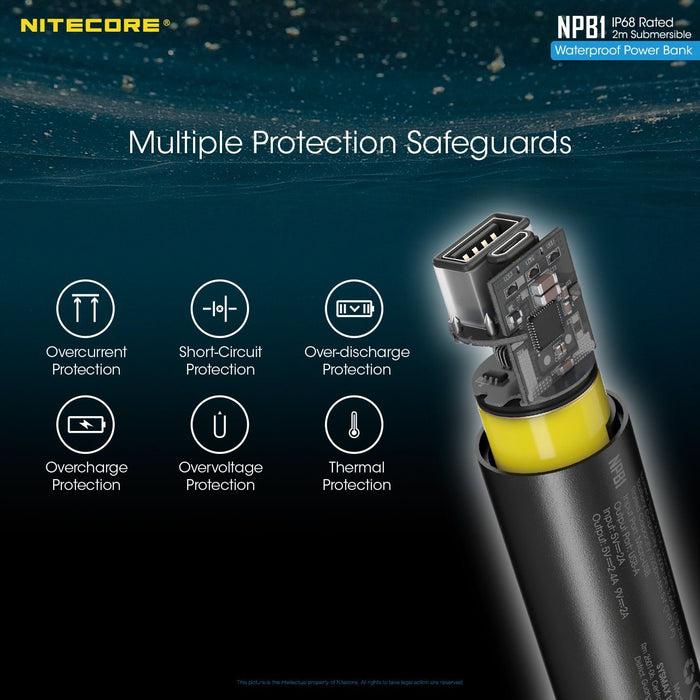 Nitecore NPB1 5000mAh Waterproof Power Bank Battery Charger Nitecore 