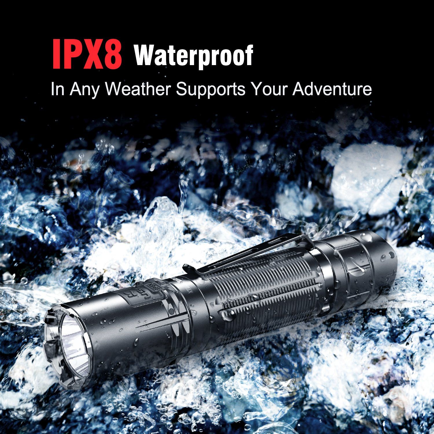 Klarus XT2CR Pro 2100 Lumens USB-C Rechargeable Tactical LED Flashlight