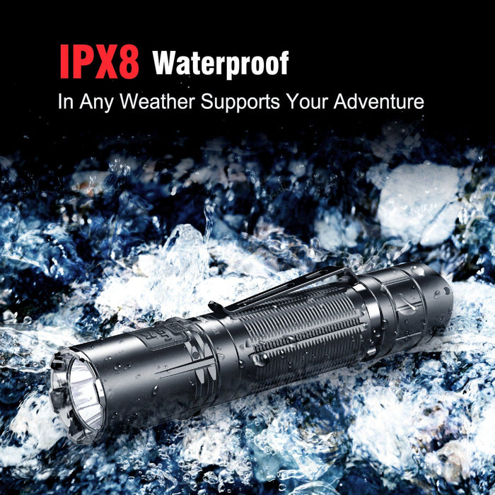 Klarus XT2CR Pro 2100 Lumens USB-C Rechargeable Tactical LED Flashlight IPX8 waterproof