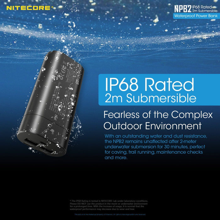 Nitecore NPB2 5000mAh Waterproof Power Bank Battery Charger Nitecore 