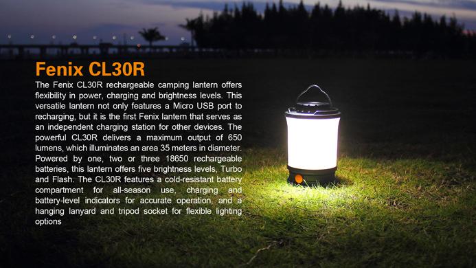 Fenix CL30R LED Camping Lantern (Black) Camping Lantern Fenix 