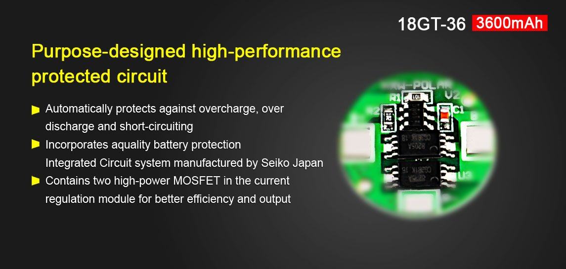 Klarus 18GT-36 3600mAh 18650 Battery