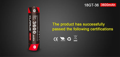 Klarus 18GT-36 3600mAh 18650 Battery