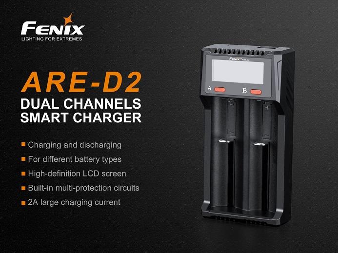 Fenix ARE-D2 Dual Bay Smart Battery Charger Battery Charger Fenix 