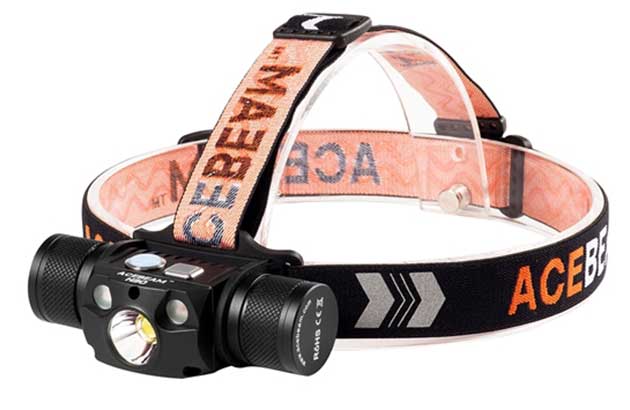 Acebeam H30 - 4000 lumens R &amp; G rechargeable Headlamp
