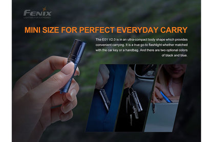 Fenix E01 V2.0 100 Lumens EDC LED Flashlight