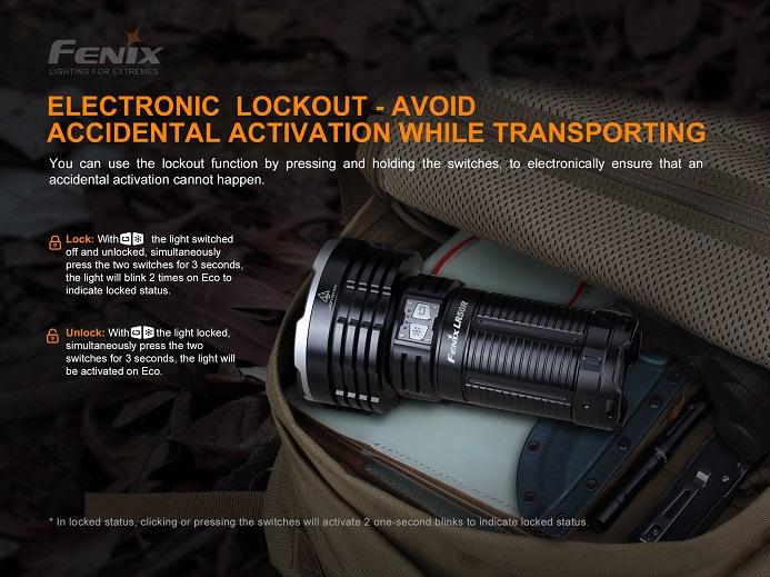 Fenix LR50R 12000 Lumens electronic lockout