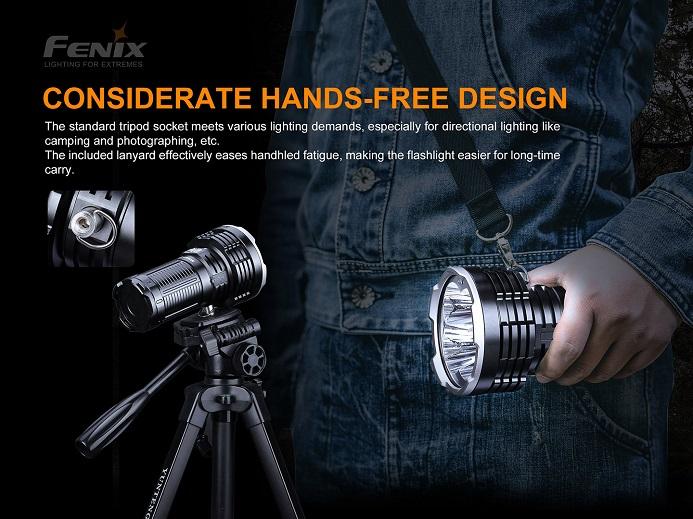 Fenix LR50R 12000 Lumens considerate hands-free design