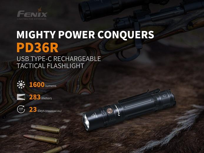 Fenix PD36R Rechargeable 1600 Lumens Tactical LED Flashlight Flashlight Fenix 