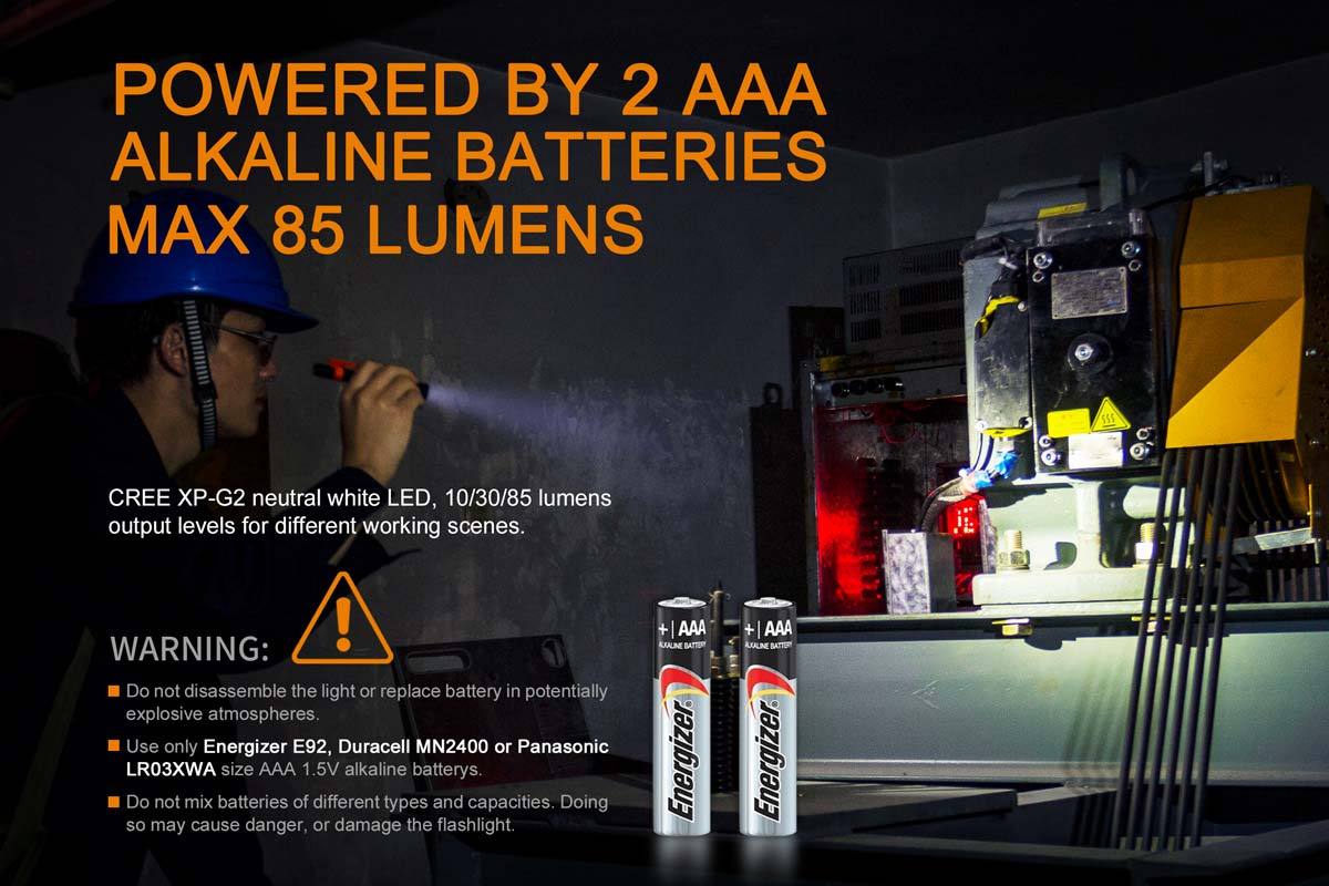 Fenix WF05E Intrinsically Safe LED Flashlight