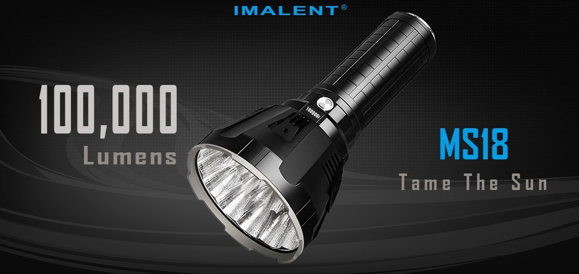 Imalent MS18 Search LED Flashlight - 100 000 Lumens Flashlight Imalent 