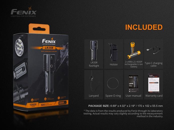 Fenix LR35R 10000 Lumen Rechargeable LED Flashlight