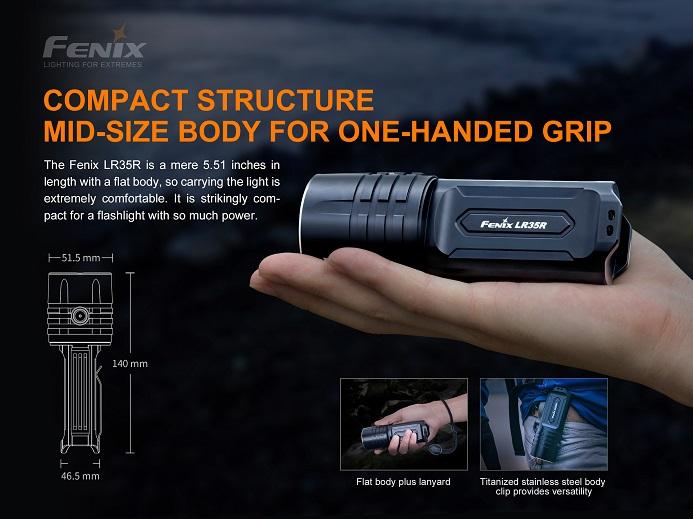 Fenix LR35R 10000 Lumen Rechargeable LED Flashlight Flashlight Fenix 