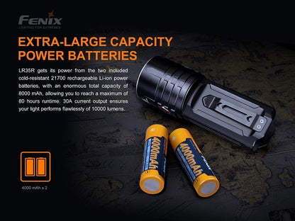 Fenix LR35R 10000 Lumen Rechargeable LED Flashlight