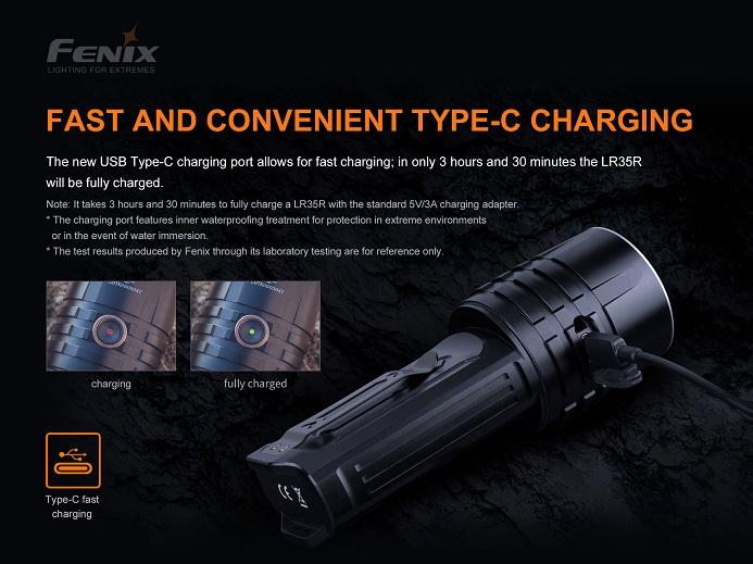 Fenix LR35R 10000 Lumen Rechargeable LED Flashlight