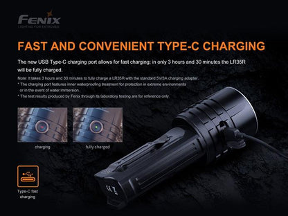 Fenix LR35R 10000 Lumen Rechargeable LED Flashlight