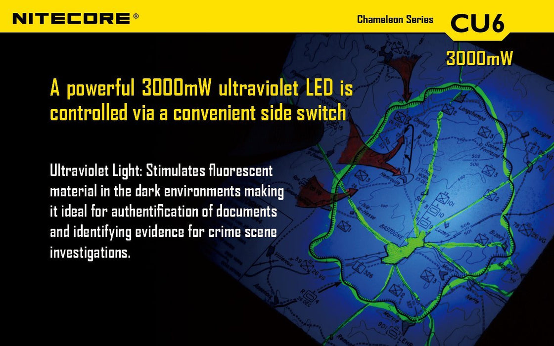 Nitecore Chameleon CU 6 3W 365nm ultraviolet UV-A LED flashlight Flashlight Nitecore 