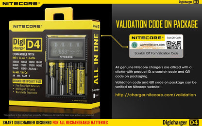 Nitecore D4 Intelligent Four-Slot Universal Battery Charger