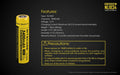 Nitecore NL1834 18650 3400mAh 3.7V Protected Lithium Ion (Li-ion) Button Top Battery Rechargeable Batteries Nitecore 