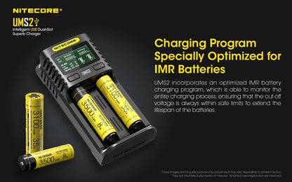 Nitecore UMS2 Intelligent USB Dual-Slot Battery Charger