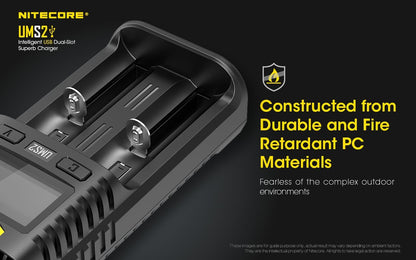 Nitecore UMS2 Intelligent USB Dual-Slot Battery Charger