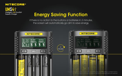 Nitecore UMS4 Intelligent USB Four-Slot Battery Charger