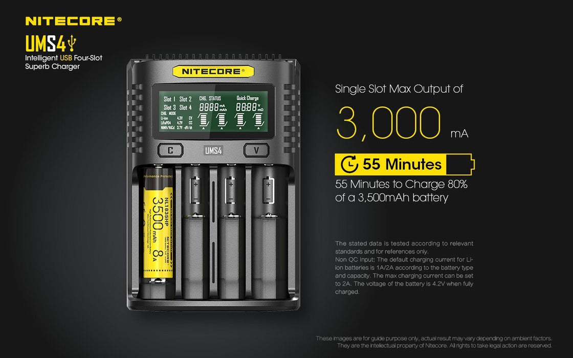 Nitecore UMS4 Intelligent USB Four-Slot Superb Charger Battery Charger Nitecore 