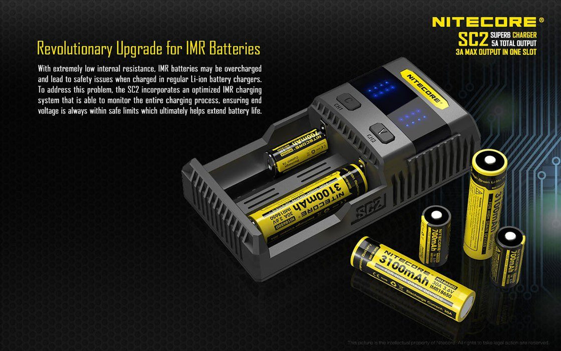 Nitecore SC2 2-Channel Charger Battery Charger Nitecore 