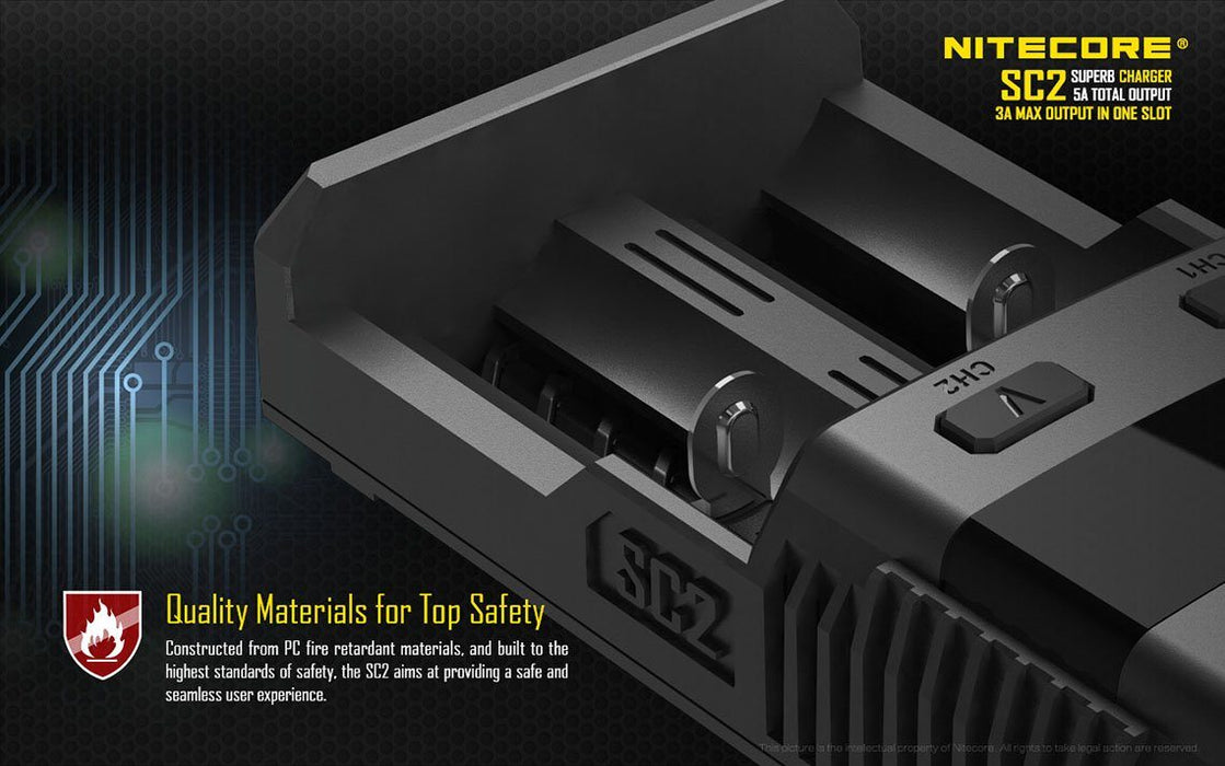 Nitecore SC2 2-Channel Charger Battery Charger Nitecore 