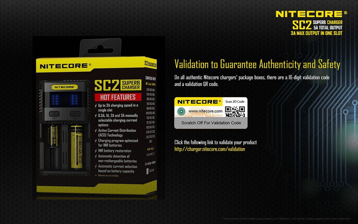 Nitecore SC2 Dual-Slot Battery Charger
