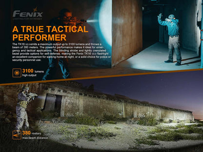 Fenix TK16 V2.0 Tactical Flashlight - 3100 Lumens