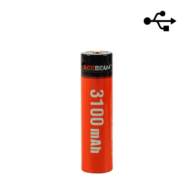 Acebeam 3100MAH USB-C Rechargeable 18650 Battery Rechargeable Batteries Acebeam 