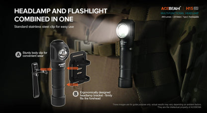 Acebeam H15 2.0 Outdoor Rechargeable Headlamp - 2800 Lumens